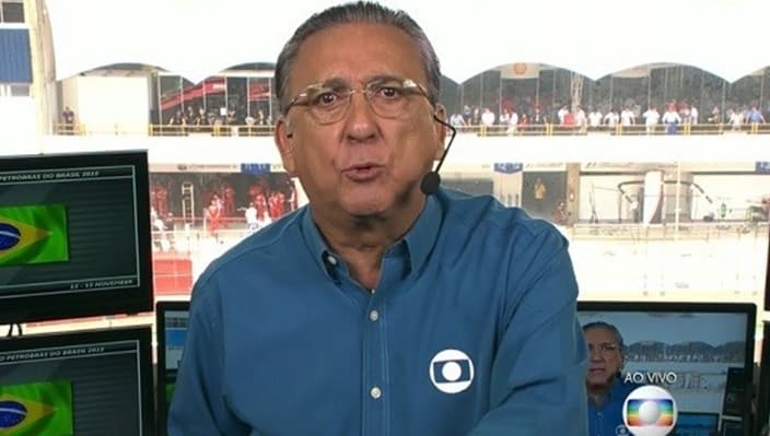 Galvão Bueno pode se afastar definitivamente das transmissões da F1. (Foto: Reprodução/TV Globo)