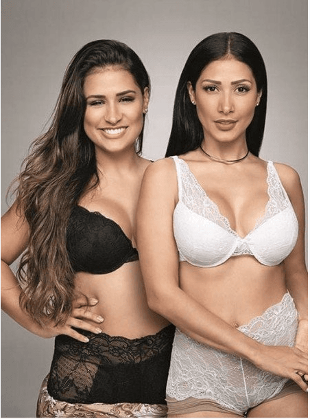 Simone e a irmã de lingerie. Foto - reprodução. Simone e a irmã de lingerie. Foto - reprodução.