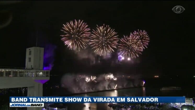 Band exibirá ao vivo virada em Salvador e divulga chamada na programação; veja