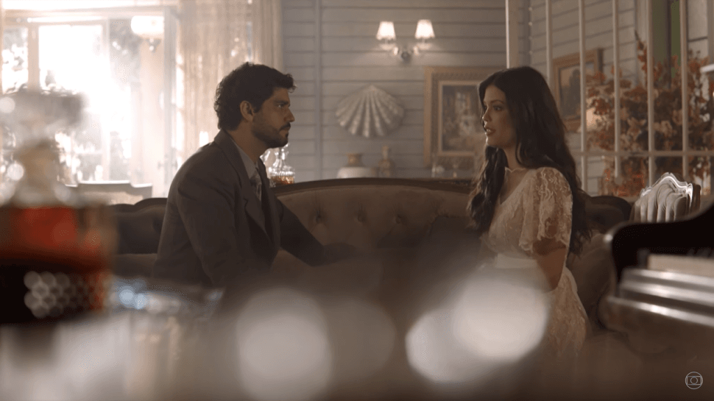 Bruno Cabrerizo e Vitória Strada em cena na novela Tempo de Amar.. (Foto: Reprodução/TV Globo) Bruno Cabrerizo e Vitória Strada em cena na novela Tempo de Amar.. (Foto: Reprodução/TV Globo)
