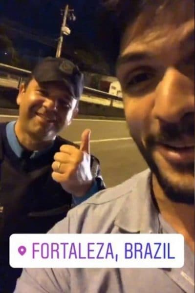 Ex-BBB Lucas é parado por policial (Foto: Reprodução) Ex-BBB Lucas é parado por policial (Foto: Reprodução)