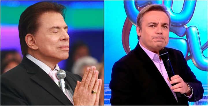Em situação completamente inesperada, Silvio Santos vai até a casa de Gugu receber presente surreal