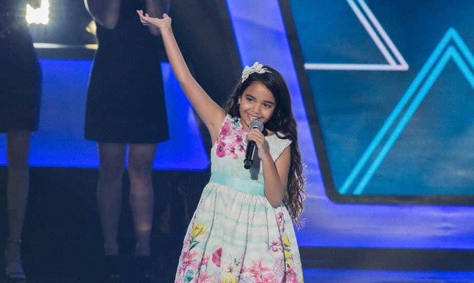 A pequena Mariah Yohana estará na decisão final do The Voice Kids (Foto: Reprodução/Globo) A pequena Mariah Yohana estará na decisão final do The Voice Kids (Foto: Reprodução/Globo)