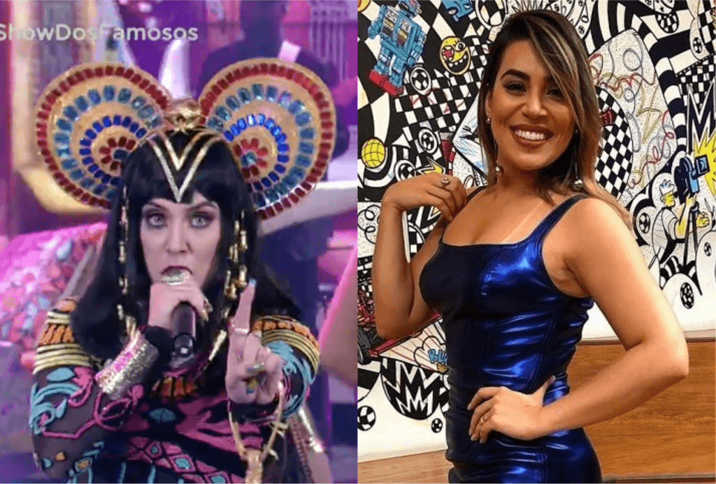 Naiara Azevedo foi Katy Perry no Show dos Famosos (Foto montagem: TV Foco) Naiara Azevedo foi Katy Perry no Show dos Famosos (Foto montagem: TV Foco)