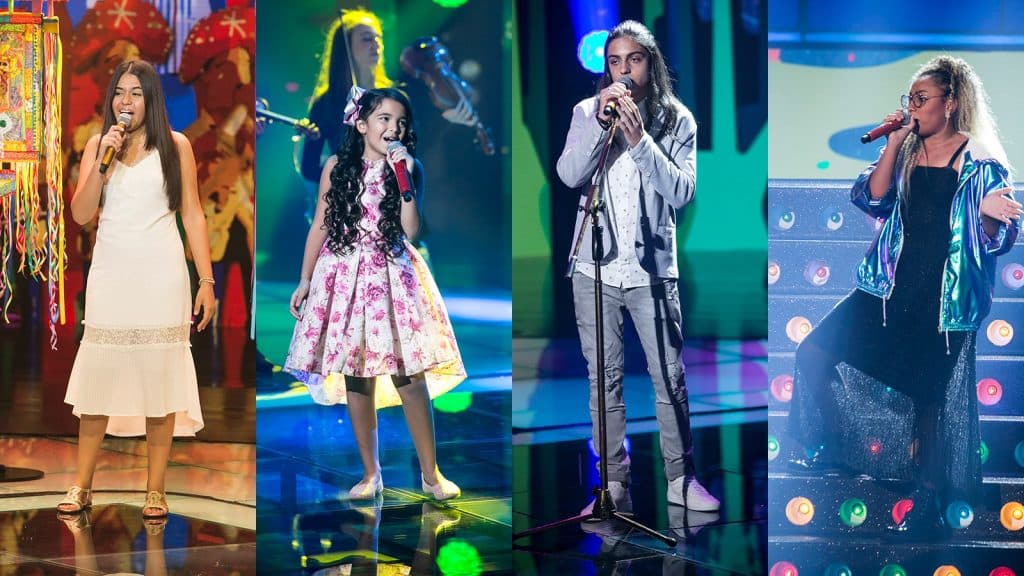Os quatro finalistas do The Voice Kids (Foto: Montagem) Os quatro finalistas do The Voice Kids (Foto: Montagem)