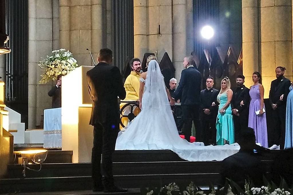 Lexa e Guimê se casaram em São Paulo. (Foto: AgNews) Lexa e Guimê se casaram em São Paulo. (Foto: AgNews)