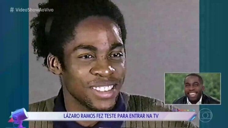 Lázaro Ramos relembra trabalhos antigos no Vídeo Show e se emociona