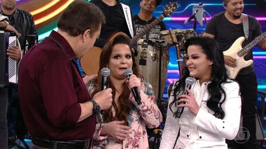 Maiara e Maraisa no Domingão do Faustão (Foto: TV Globo) Maiara e Maraisa no Domingão do Faustão (Foto: TV Globo)