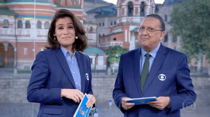 Renata Vasconcellos e Galvão Bueno no Jornal Nacional (Foto: Reprodução/Globo) Renata Vasconcellos e Galvão Bueno no Jornal Nacional (Foto: Reprodução/Globo)