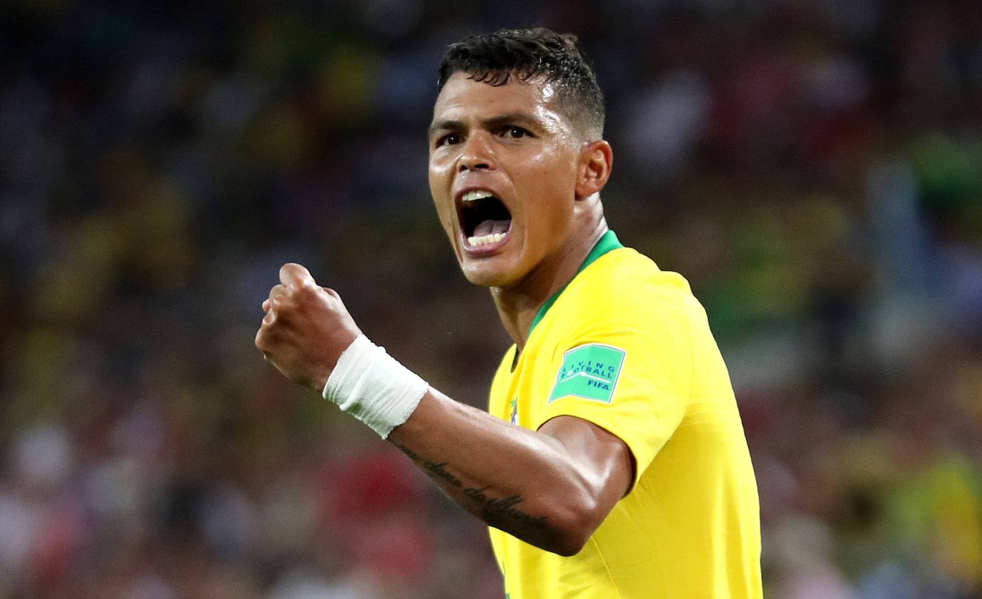 Thiago Silva, impecável na defesa, marcou o segundo gol da seleção (Foto: Divulgação) Thiago Silva, impecável na defesa, marcou o segundo gol da seleção (Foto: Divulgação)