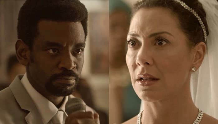 Roberval (Fabrício Boliveira) e Cacau (Fabiula Nascimento) em Segundo Sol (Foto: Divulgação/Globo)