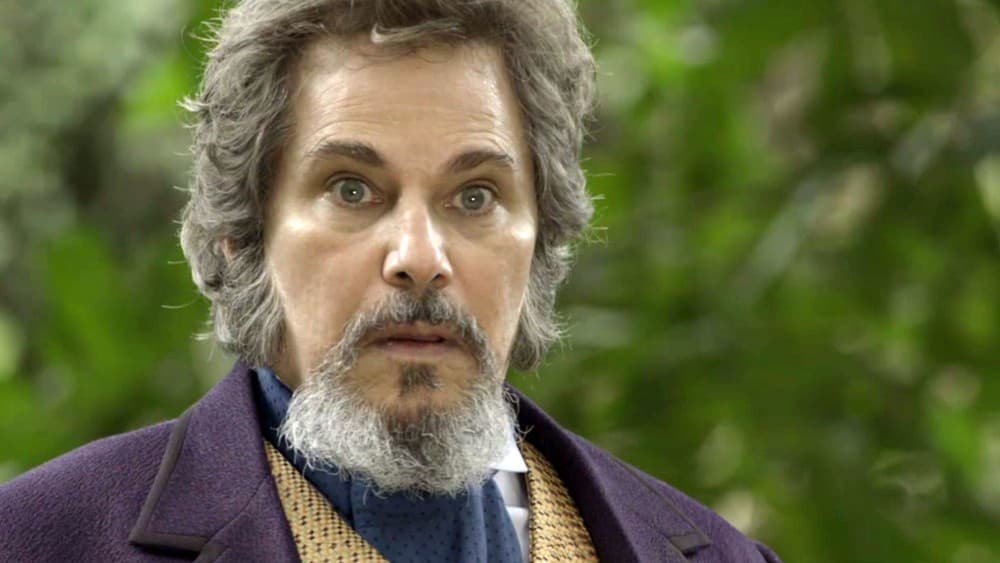 Dom Sabino (Edson Celulari) em cena de O Tempo Não Para (Foto: Divulgação/Globo)