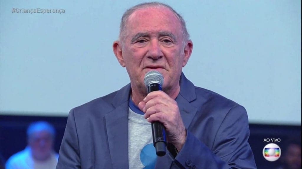 Renato Aragão na edição 2018 do Criança Esperança (Foto: Reprodução/Globo) Renato Aragão na edição 2018 do Criança Esperança (Foto: Reprodução/Globo)