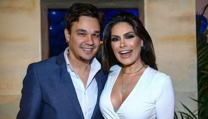 Natália Guimarães e o marido, Leandro (Foto: Divulgação( Natália Guimarães e o marido, Leandro (Foto: Divulgação(