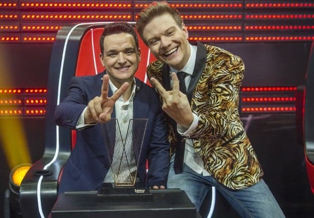 Leo Pain e Michel Teló (Foto: Raquel Cunha/TV Globo) Leo Pain e Michel Teló (Foto: Raquel Cunha/TV Globo)