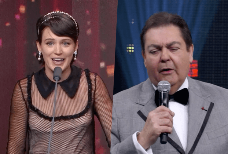 Faustão coloca Bianca Bin em extrema saia justa ao falar sobre relação com Sérgio Guize ao vivo