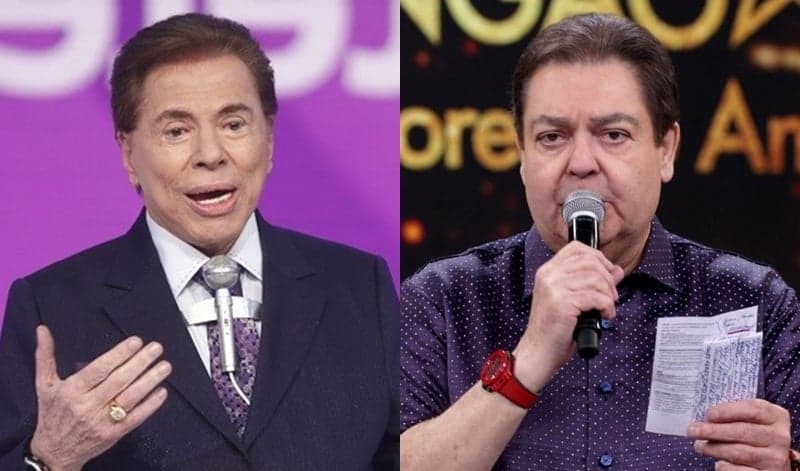 Silvio Santos e Faustão (Foto: Reprodução) Silvio Santos e Faustão (Foto: Reprodução)