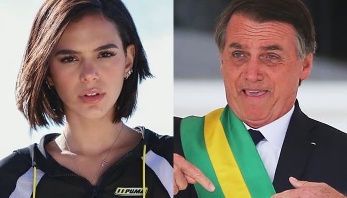 Bruna Marquezine e Jair Bolsonaro (Fotos: Reprodução e REUTERS/Sergio Moraes) Bruna Marquezine e Jair Bolsonaro (Fotos: Reprodução e REUTERS/Sergio Moraes)