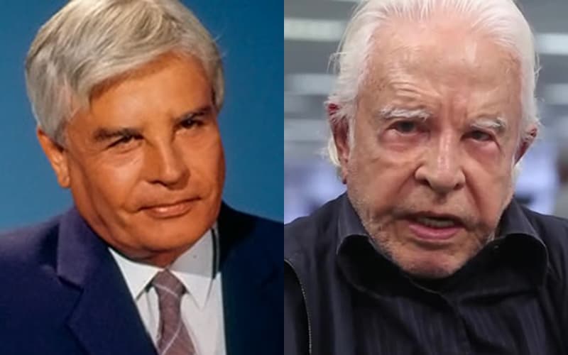 Aos 91 anos, Cid Moreira aparece em clique fofo com a esposa e fãs comentam