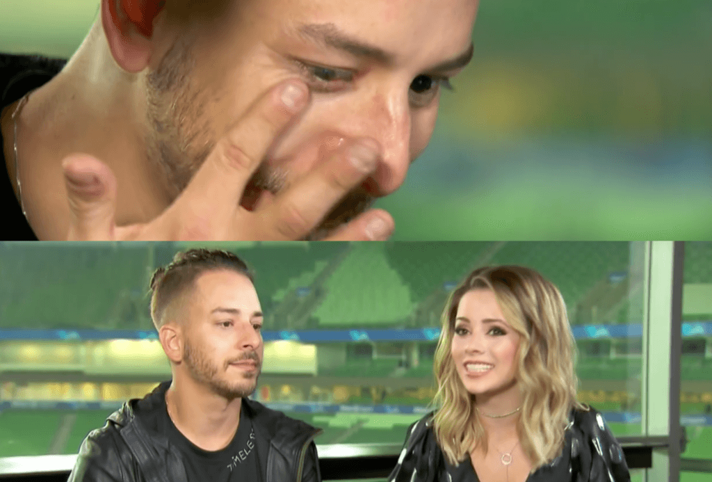 Sandy e Junior se emocionaram no Fantástico da Globo (Foto reprodução) Sandy e Junior se emocionaram no Fantástico da Globo (Foto reprodução)