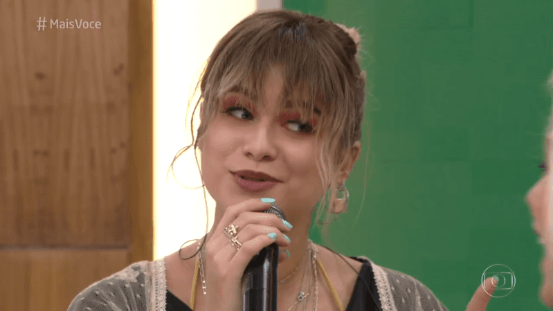 Sofia Reyes durante participação no Mais Você (Foto: Reprodução/Globo) Sofia Reyes durante participação no Mais Você (Foto: Reprodução/Globo)