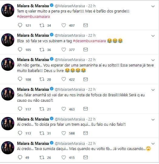 O que será que Maiara tem para contar? O que será que Maiara tem para contar?