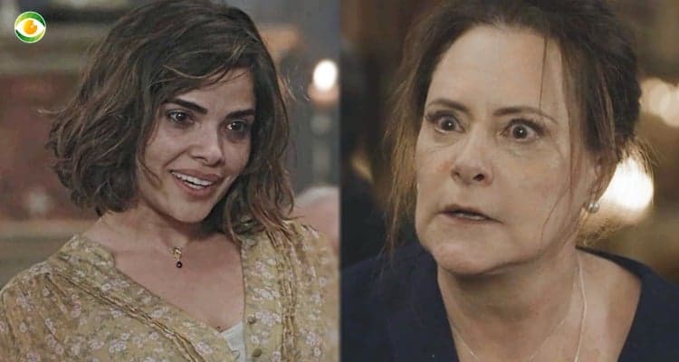 Grávida, Stela se descontrola após ser provocada por Mirtes e ameaça matar a sogra: "abro seu crânio pela metade" em O Sétimo Guardião