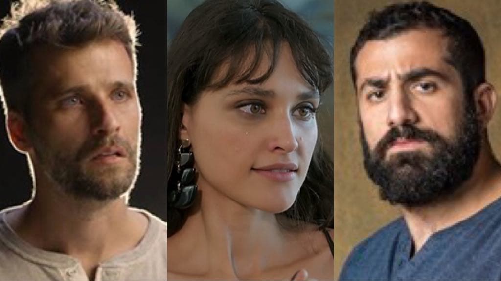 Gabriel de O Sétimo Guardião, Gisela de Verão 90 e Fauze de Órfãos da Terra (Montagem: TV Foco) Gabriel de O Sétimo Guardião, Gisela de Verão 90 e Fauze de Órfãos da Terra (Montagem: TV Foco)