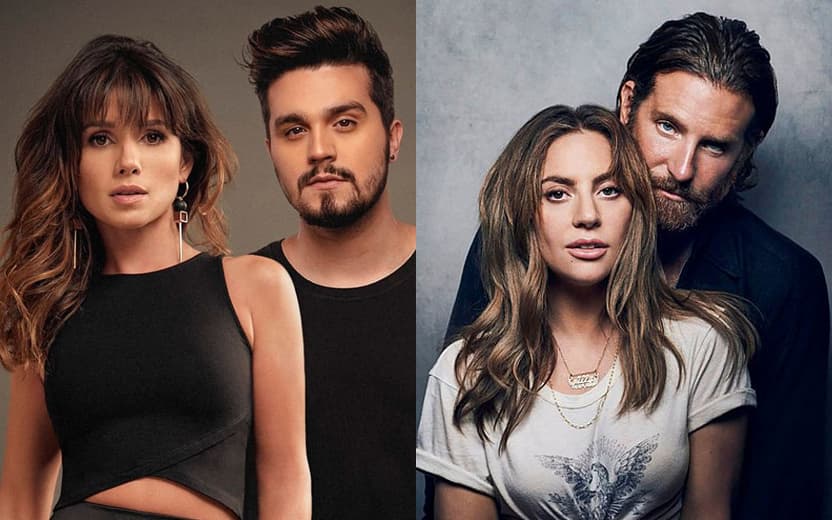 Shallow, na voz de Paula Fernandes e Luan Santana, ficou juntos e shallow now (Foto: Reprodução) Shallow, na voz de Paula Fernandes e Luan Santana, ficou juntos e shallow now (Foto: Reprodução)