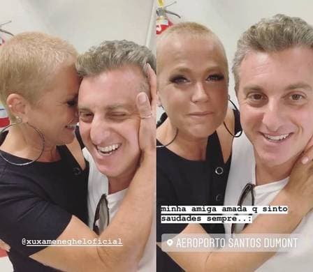 Luciano Huck e Xuxa Meneghel se encontram em aeroporto no Rio Foto: Instagram Luciano Huck e Xuxa Meneghel se encontram em aeroporto no Rio Foto: Instagram