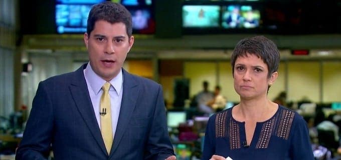 Evaristo Costa e Sandra Annenberg (Foto: Divulgação/TV Globo) Evaristo Costa e Sandra Annenberg (Foto: Divulgação/TV Globo)