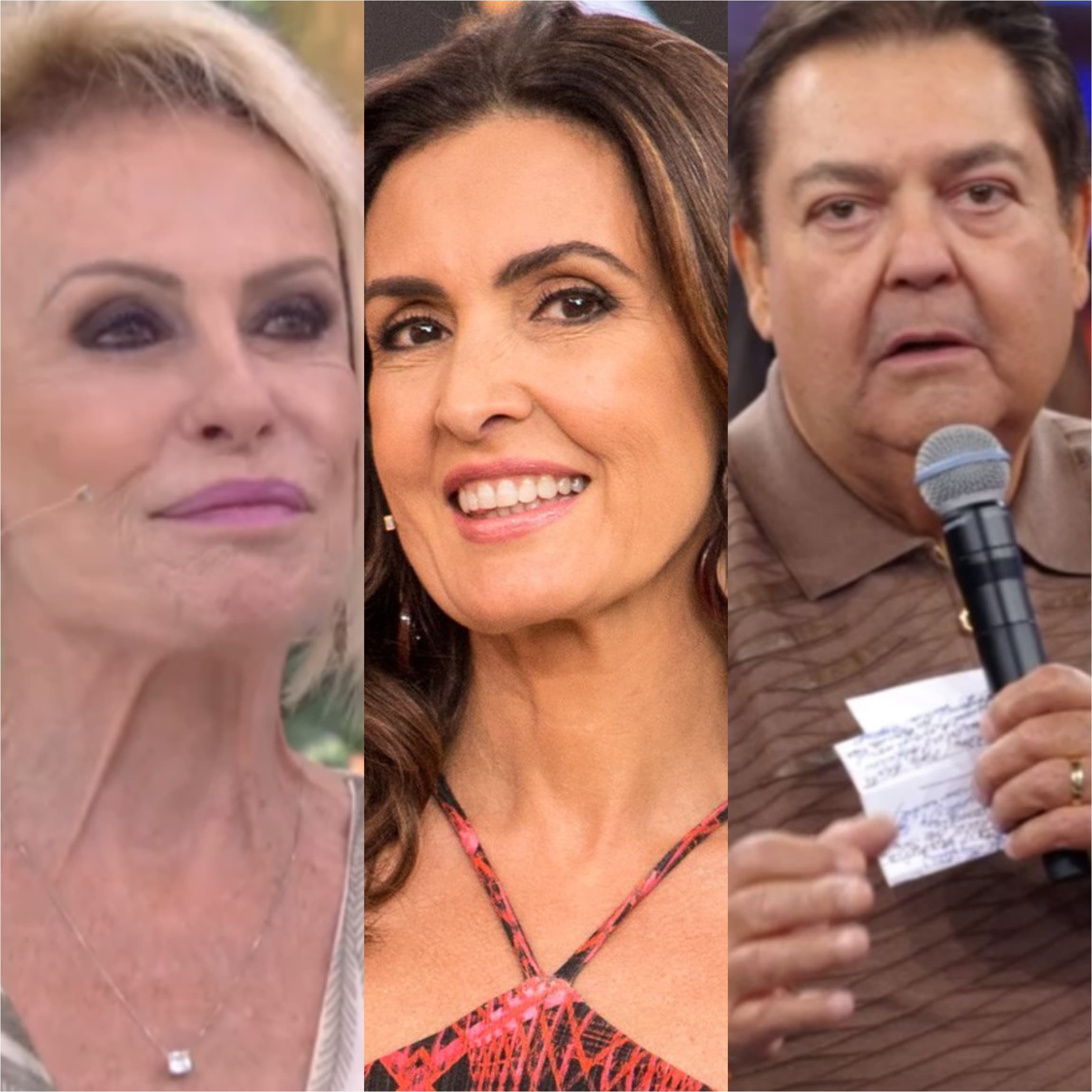 Os apresentadores Faustão, Ana Maria Braga e Fátima Bernardes falaram sobre o acidente envolvendo o filho de Luciano Huck e Angélica (Reprodução) Os apresentadores Faustão, Ana Maria Braga e Fátima Bernardes falaram sobre o acidente envolvendo o filho de Luciano Huck e Angélica (Reprodução)