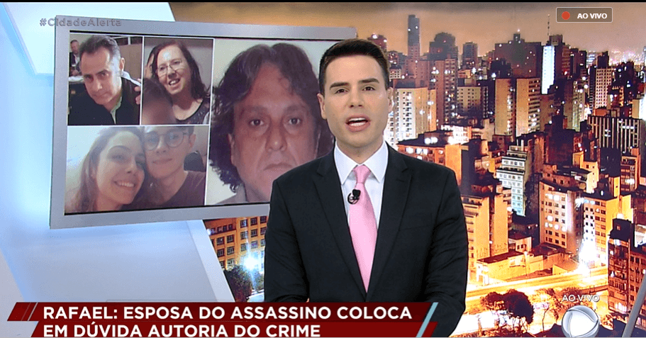 Luiz Bacci recebeu ofensa do irmão do assassino de Rafael Miguel (Foto: Divulgação/Record) Luiz Bacci recebeu ofensa do irmão do assassino de Rafael Miguel (Foto: Divulgação/Record)
