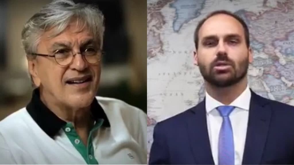Caetano Veloso caí na gargalhada ao ver Eduardo Bolsonaro falando em inglês