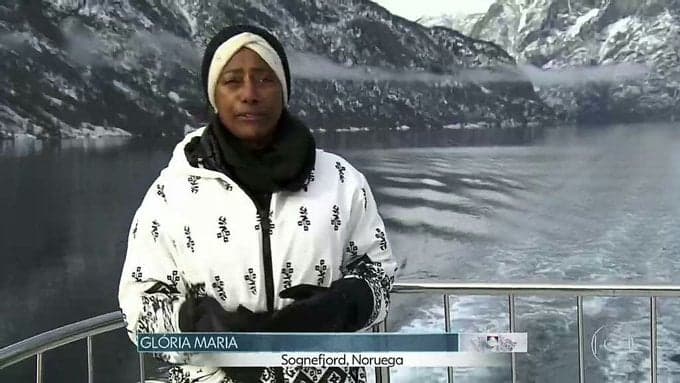 Glória Maria se desequilibra durante reportagem e quase sofre acidente gravíssimo