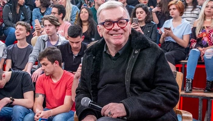 Walcyr Carrasco durante participação no Altas Horas (Foto: Globo/Fábio Rocha)