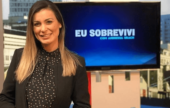 A apresentadora do quadro Eu Sobrevivi no Balanço Geraldo da Record, Andressa Urach (Foto: Reprodução)