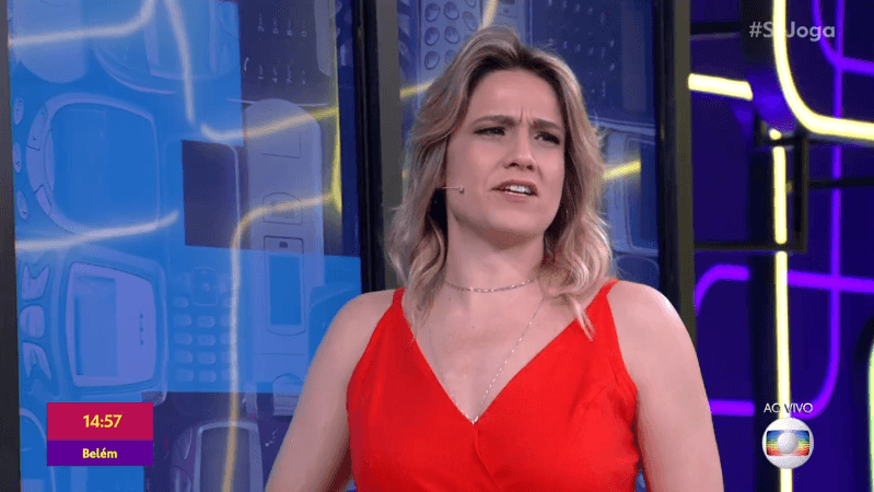 Fernanda Gentil no comando do Se Joga, que ficou atrás de Record e SBT na audiência (Foto: Reprodução/Globo) Fernanda Gentil no comando do Se Joga, que ficou atrás de Record e SBT na audiência (Foto: Reprodução/Globo)