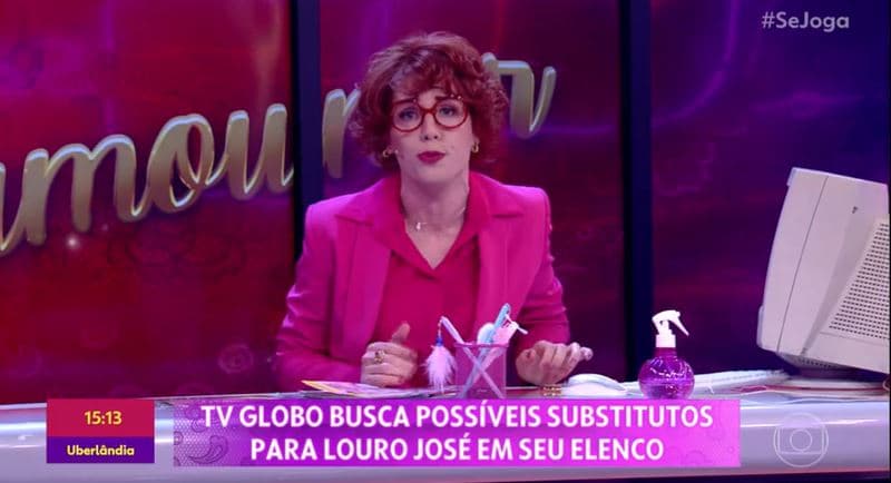 Cida Lamounier, interpretada por Jefferson Schroeder no Se Joga (Foto: Reprodução/Globoplay) Cida Lamounier, interpretada por Jefferson Schroeder no Se Joga (Foto: Reprodução/Globoplay)