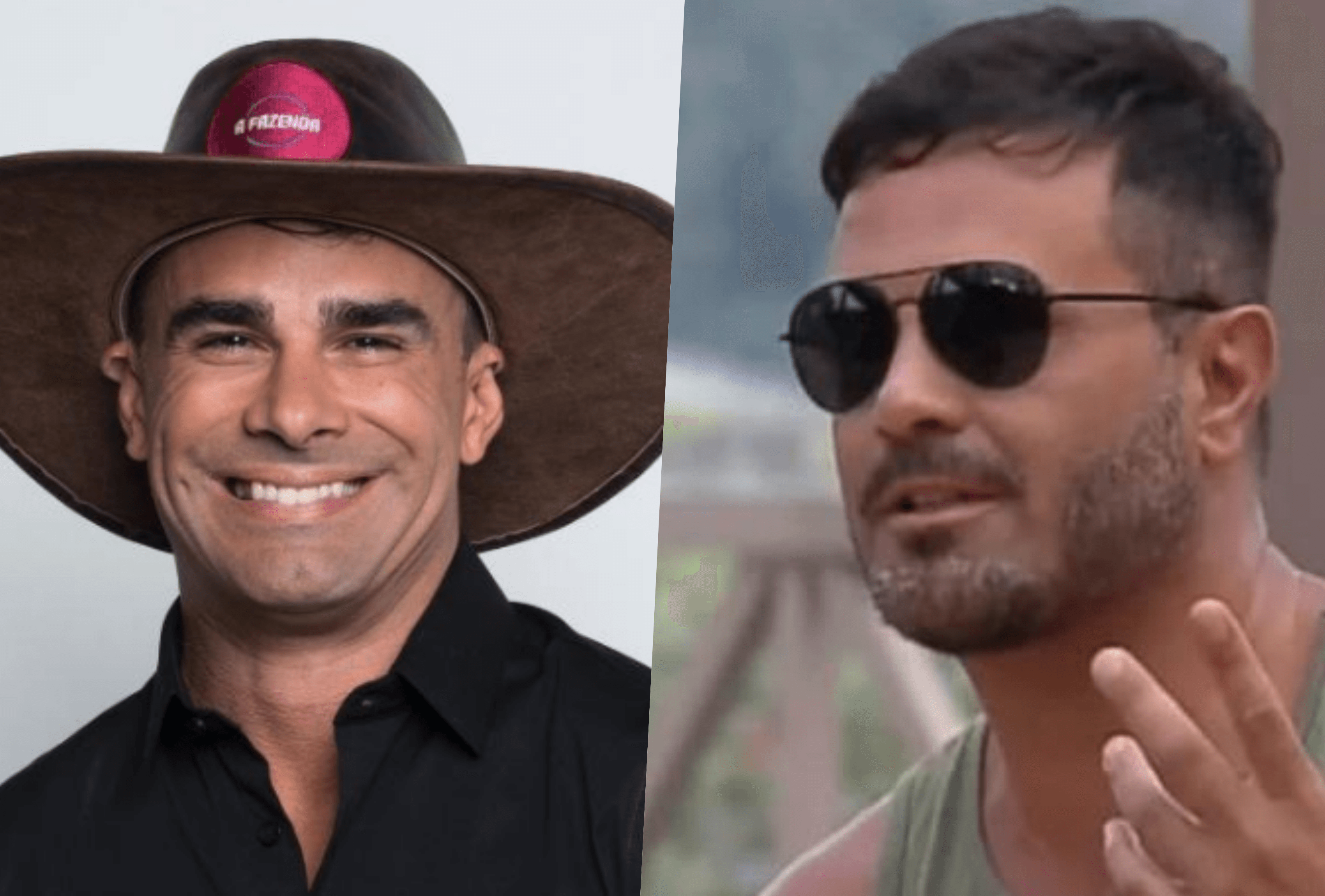 Jorge Souza e Rodrigo Phavanello estão na roça da Fazenda 11