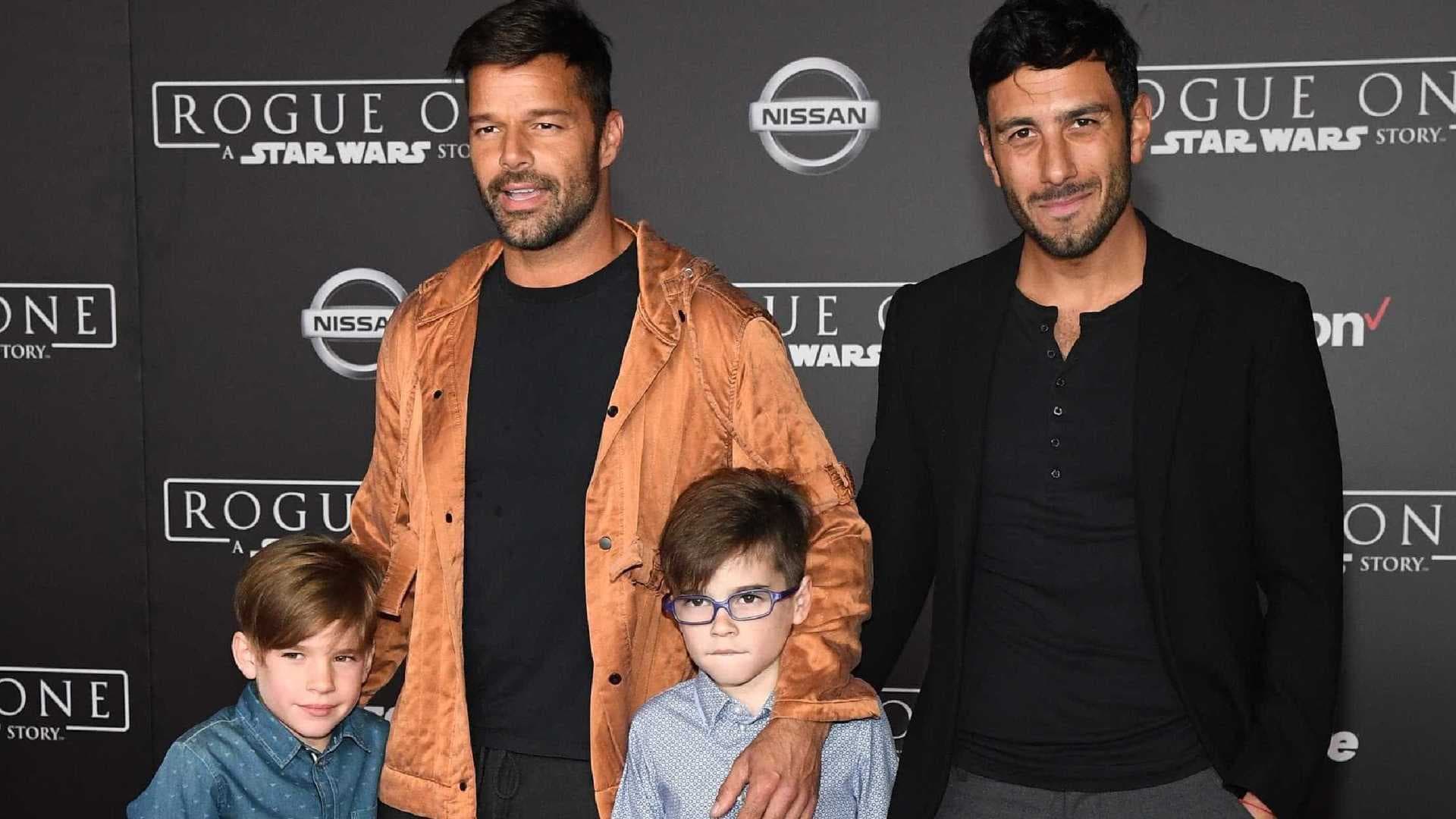 Ricky Martin, Jwan Yosef e filhos (Foto: Reprodução)