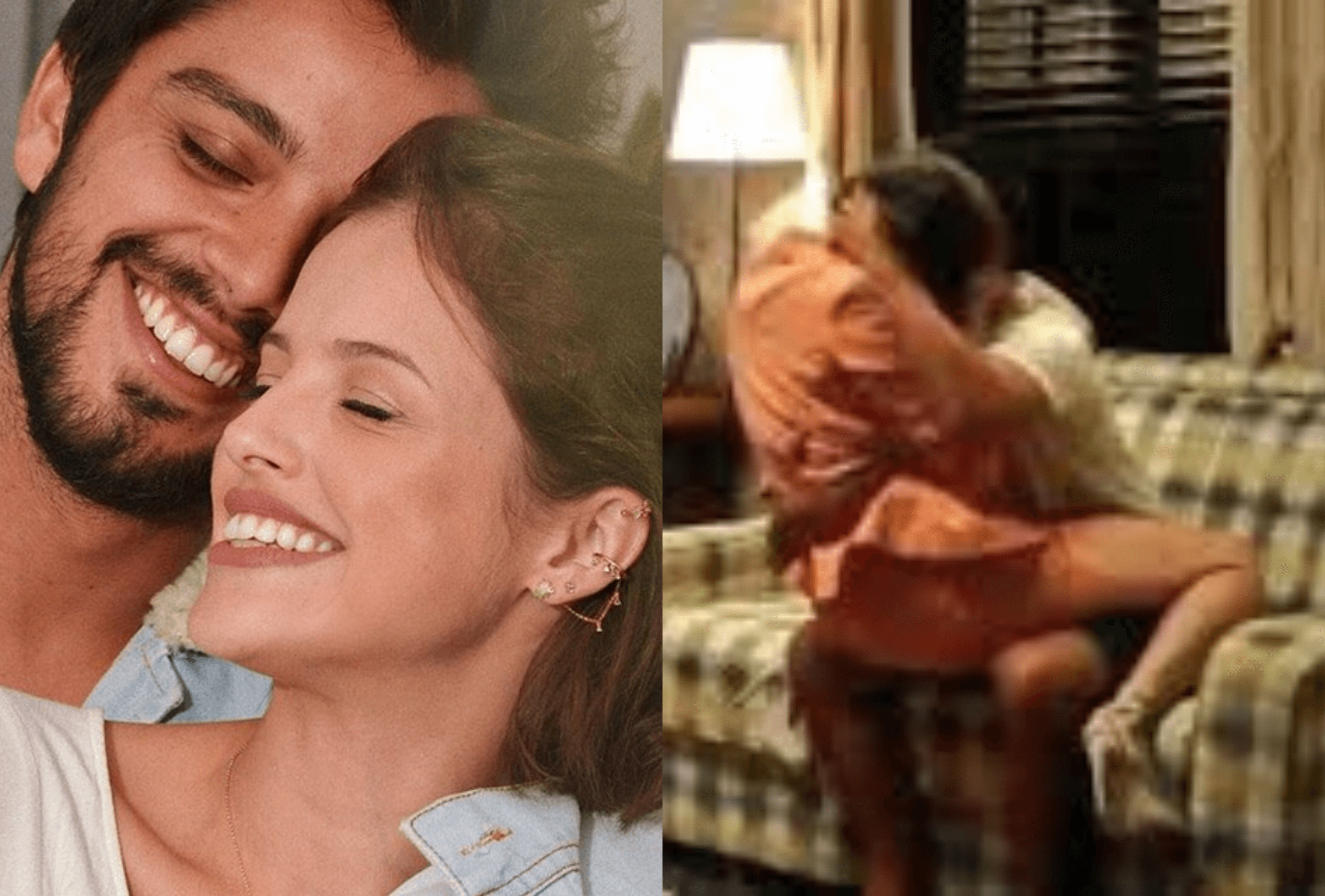 Rodrigo Simas, fala sobre cenas quentes de A Dona do Pedaço da Globo, envolvendo Agatha Moreira e Bruno Gissoni (Foto: Montagem TV Foco) Rodrigo Simas, fala sobre cenas quentes de A Dona do Pedaço da Globo, envolvendo Agatha Moreira e Bruno Gissoni (Foto: Montagem TV Foco)