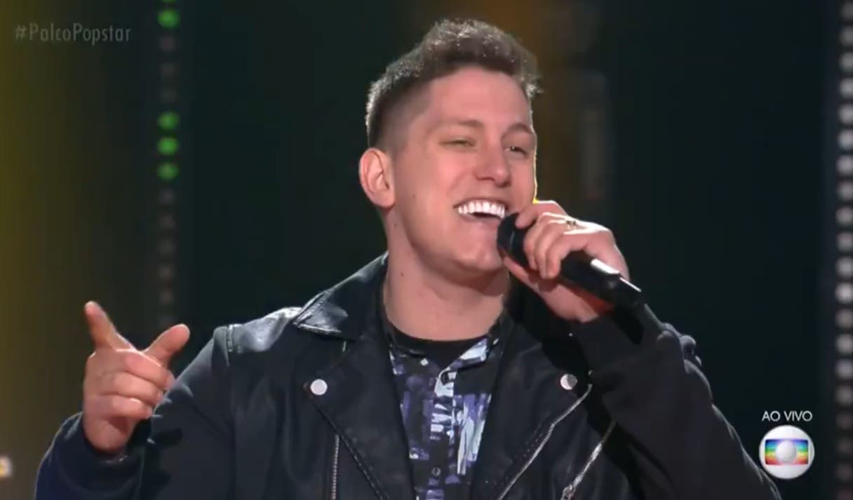 Jackson Follman durante participação no Popstar (Foto: Reprodução)