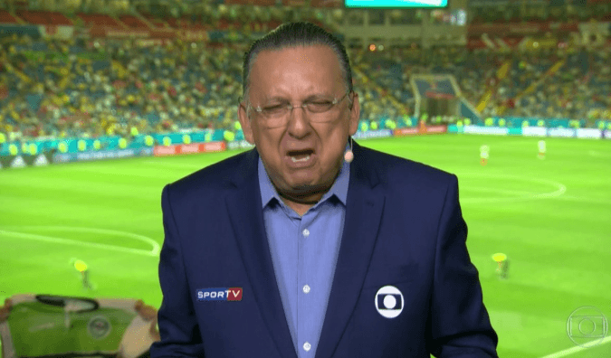 Galvão Bueno revela tristeza ao Brasil