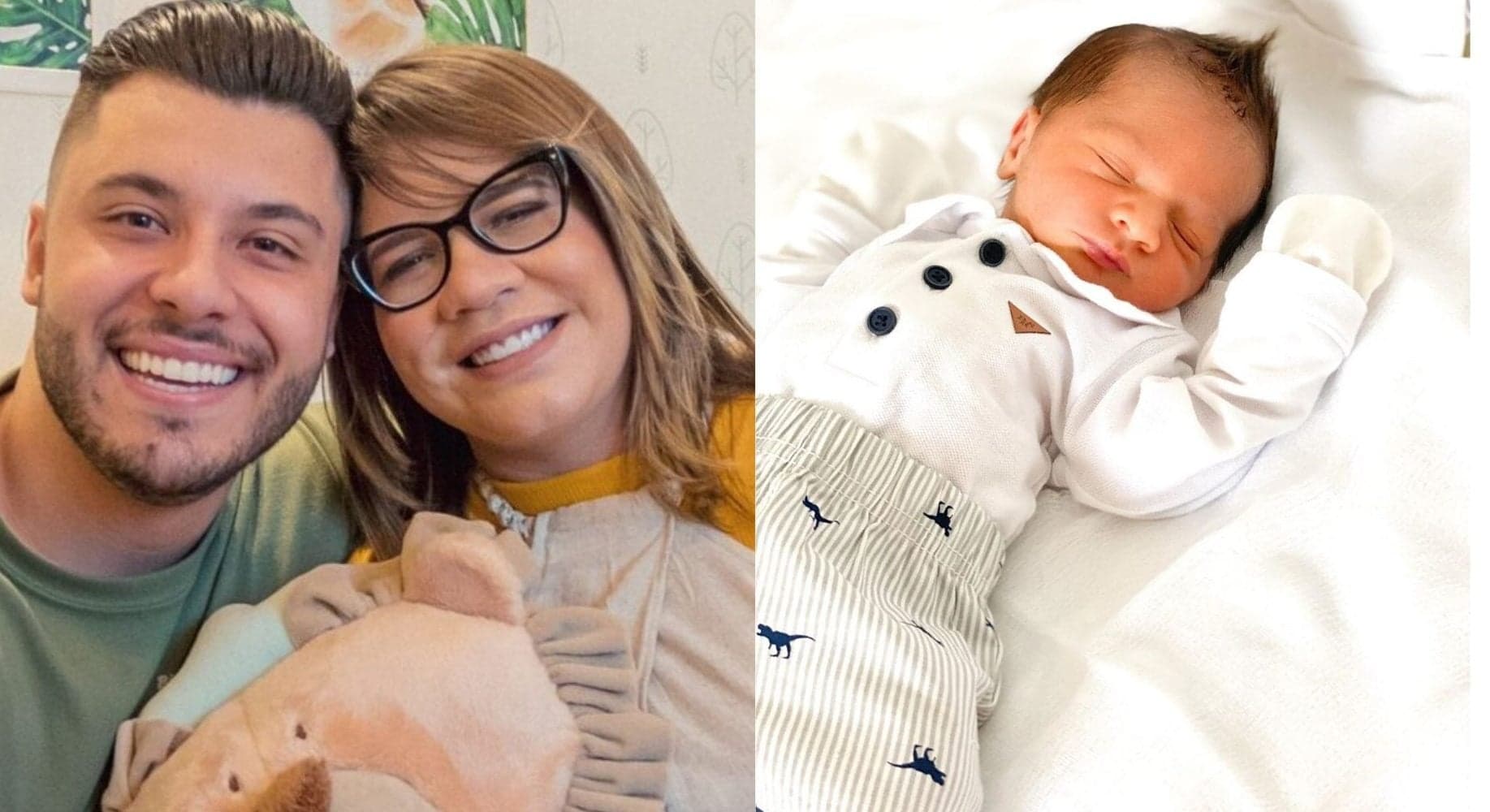 A cantora Marilia Mendonça com o filho e o marido (Foto: Reprodução)