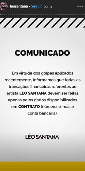 Cantor revela situação chata (Foto: Reprodução/Instagram) Cantor revela situação chata (Foto: Reprodução/Instagram)