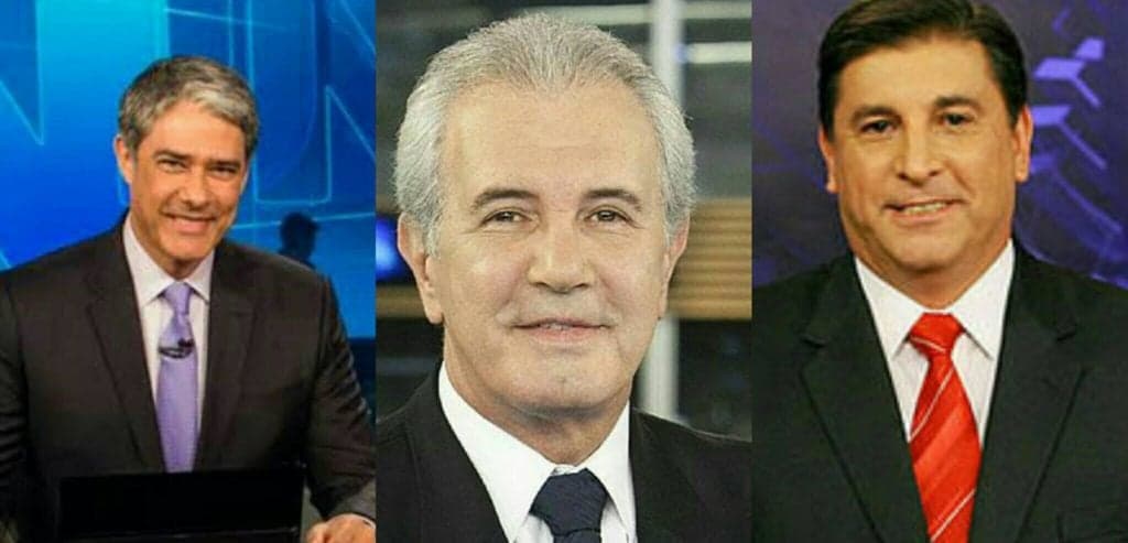 William Bonner, Celso Freitas e Carlos Nascimento, âncoras dos principais jornais, tem salários revelados com valores surreais