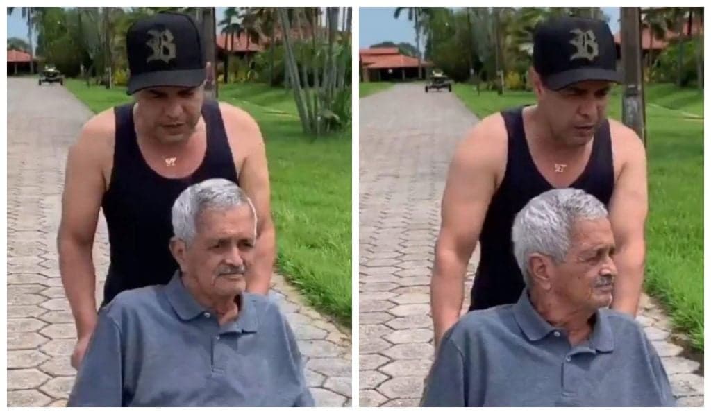 Zezé Di Camargo surge com seu pai em cadeira de rodas e expõe vitória de Francisco após risco de vida