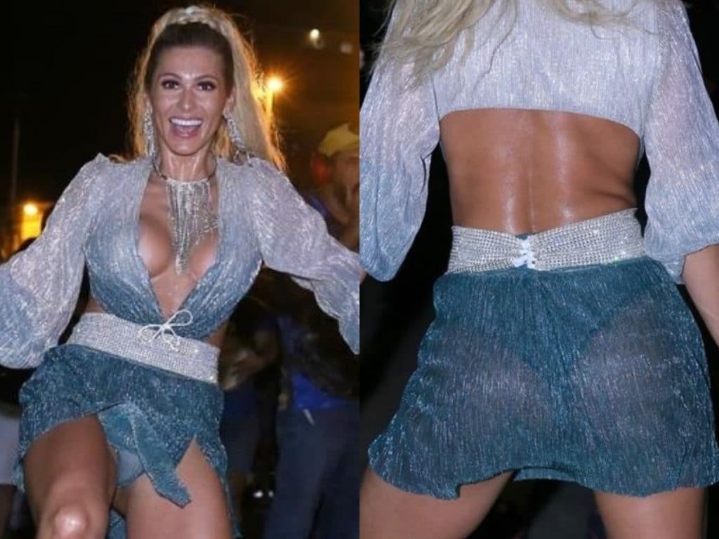 Sem sutiã, Lívia Andrade causa ao aparecer em ensaio de rua com roupa transparente