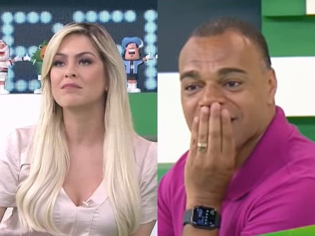 Denilson é pego deitado no colo de Renata Fan e relação deles é exposta após esposa falar de ciúmes: “Juntos loirão”